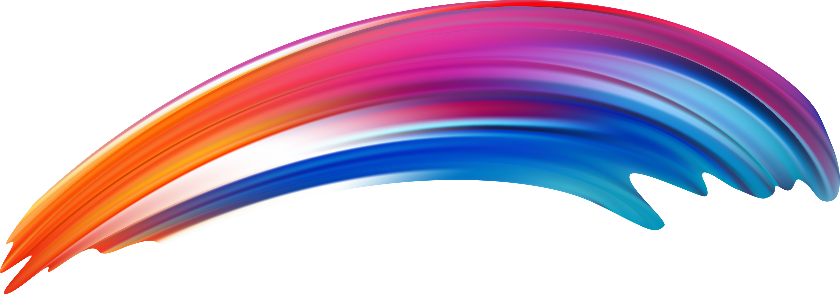 Abstract Multicolored Brushstroke